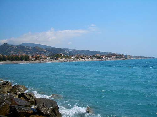 La spiaggia di Vallecrosia